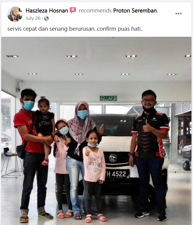 feedback pelanggan proton seremban